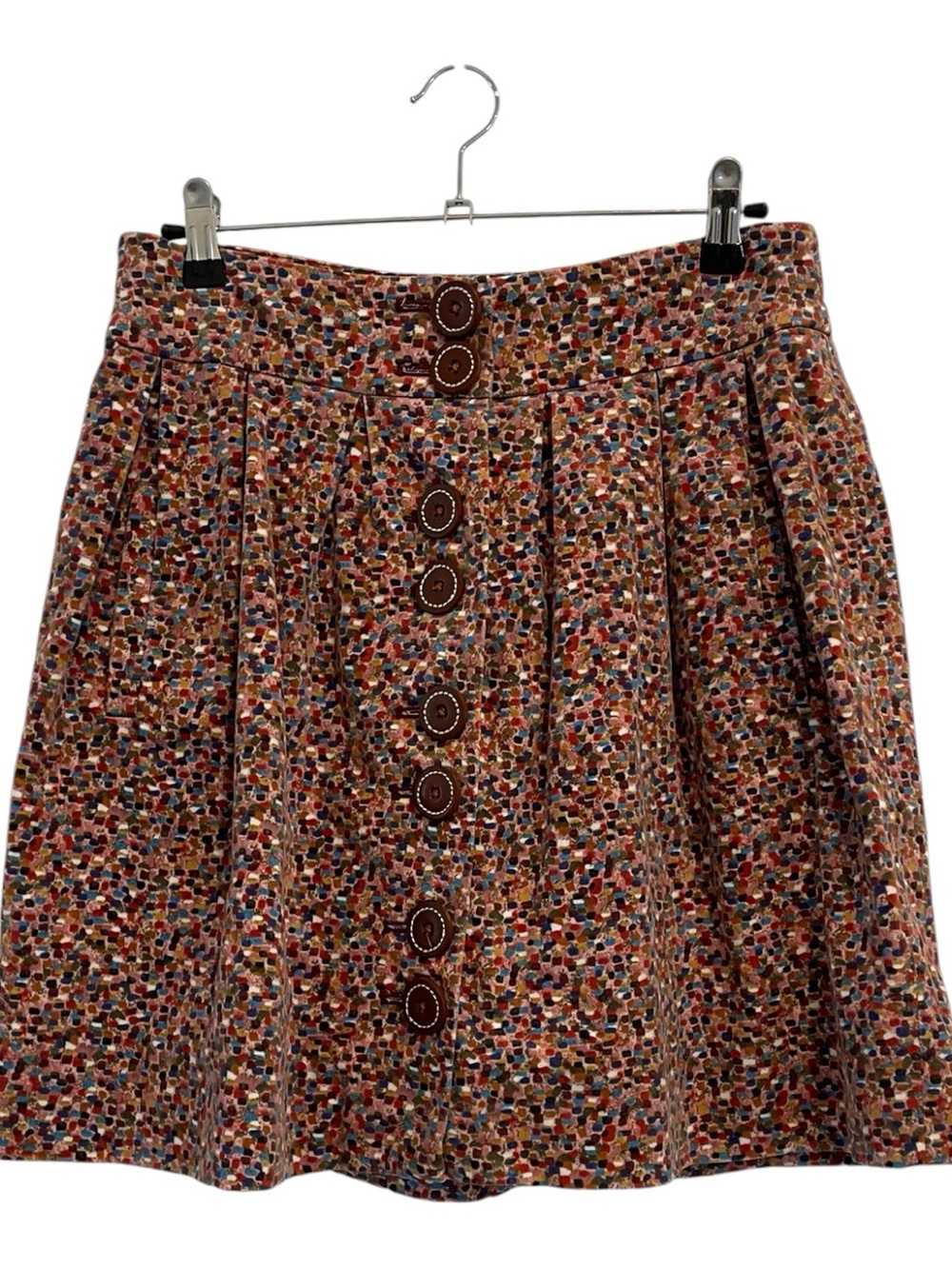 Elevenses by Anthropologie Confetti Printed Velour Skirt